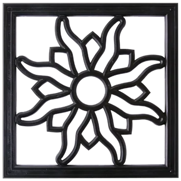 Radial Sun Architectural Grille by Pineapple Grove Designs