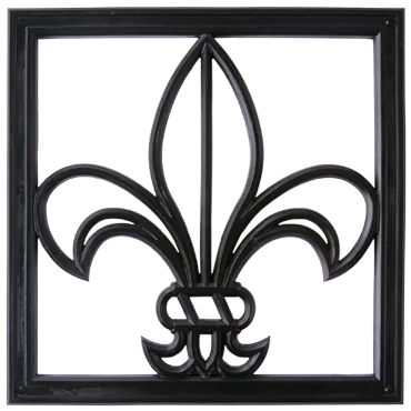 Fleur-de-Lis Architectural Grille by Pineapple Grove Designs