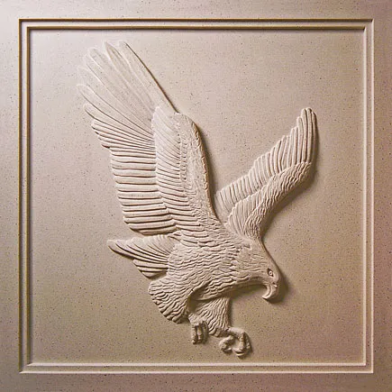Enochs | Rancho Cordova, CA | Architect: Capitol City Tile & Marble | Design Shown: Flying Bald Eagle Medallion