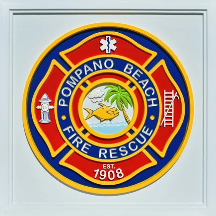 Ocean Rescue Headquarters | Pompano Beach, FL | Architect: Pinnacle/CSG | Design Shown: Fire Rescue Maltese Cross