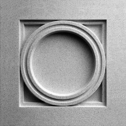 Circle Square Bas-Relief Cast Stone Décor Medallion by Pineapple Grove Designs