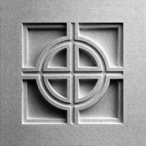 Cross & Ring Bas-Relief Cast Stone Décor Medallion by Pineapple Grove Designs