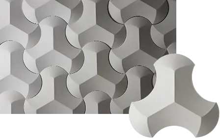 Tribevel Radius 3D Tile by Pineapple Grove Designs
