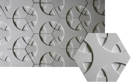 Circle Lattice 3D Tile by Pineapple Grove Designs