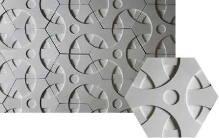 Circle Lattice Hole 3D Tile by Pineapple Grove Designs