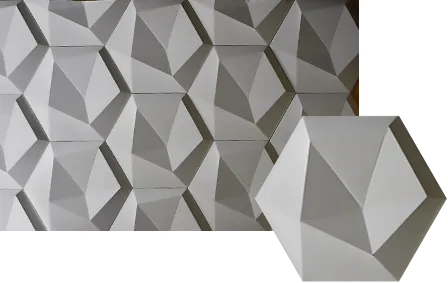 Recess Pentagon 3D Tile by Pineapple Grove Designs