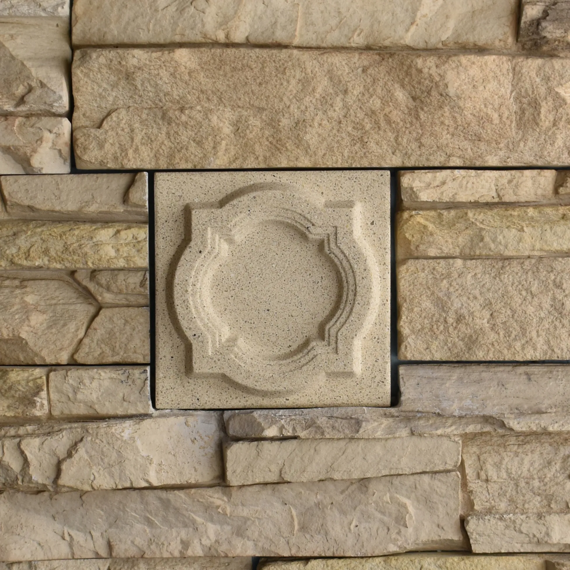 Fenestella Bas-Relief Cast Stone Masonry Insert Wall Accent by Pineapple Grove Designs