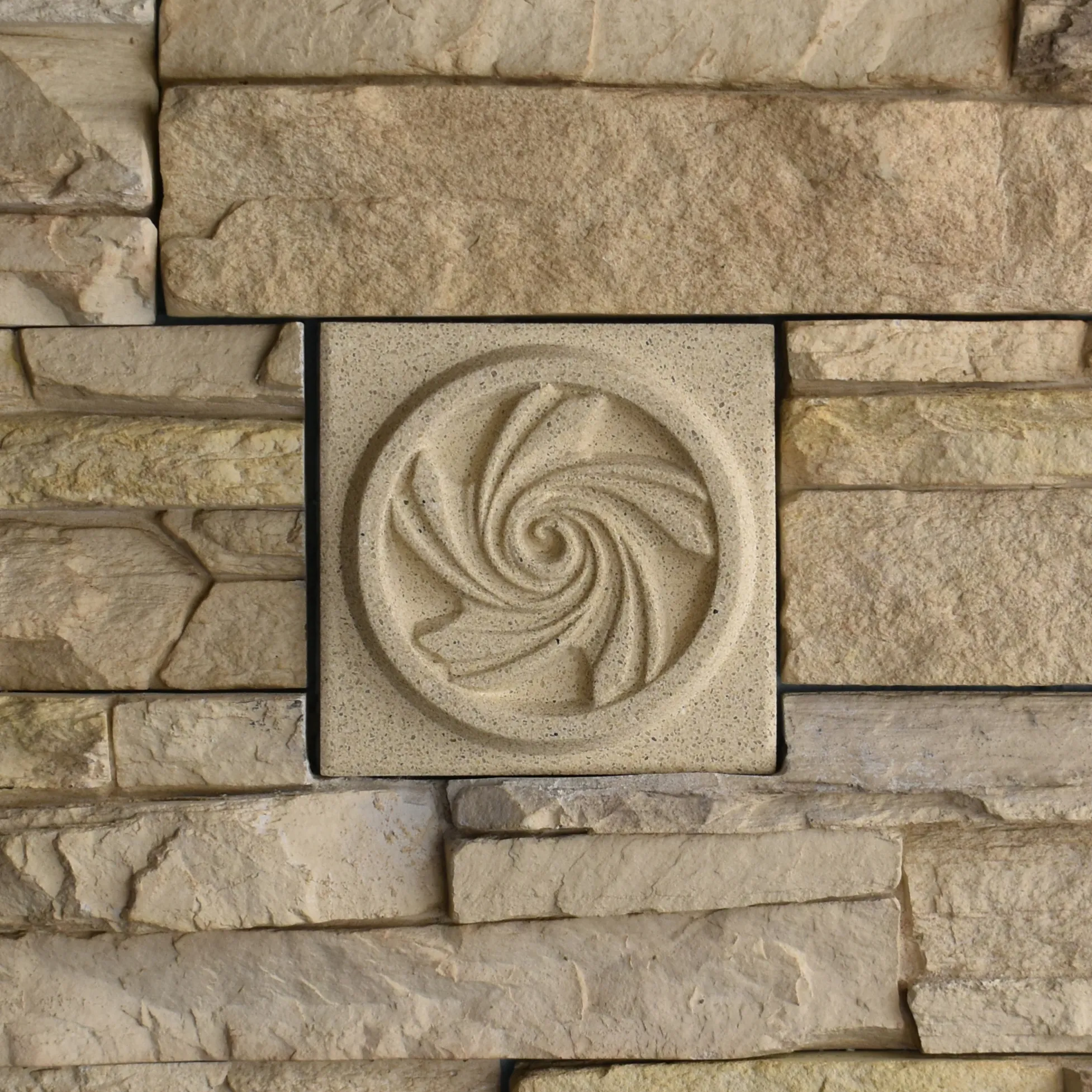 Deco Crest Bas-Relief Cast Stone Masonry Insert Wall Accent by Pineapple Grove Designs