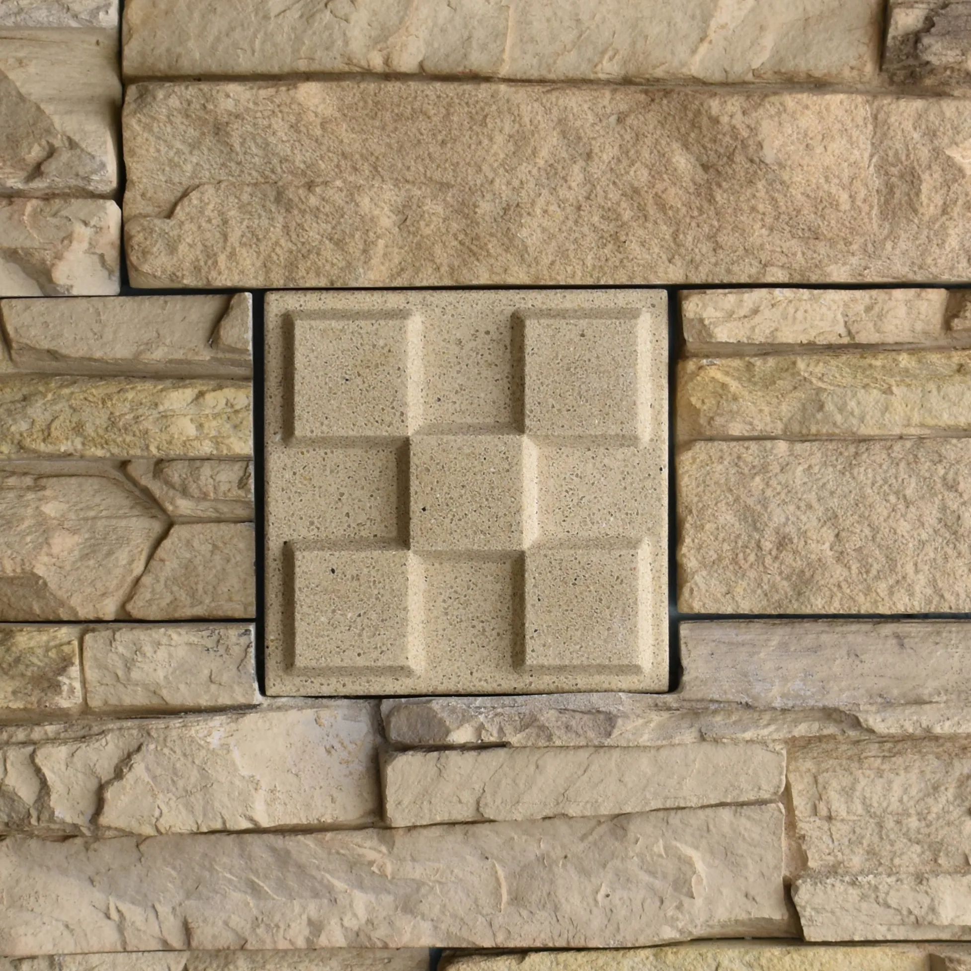 Billet Bas-Relief Cast Stone Masonry Insert Wall Accent by Pineapple Grove Designs