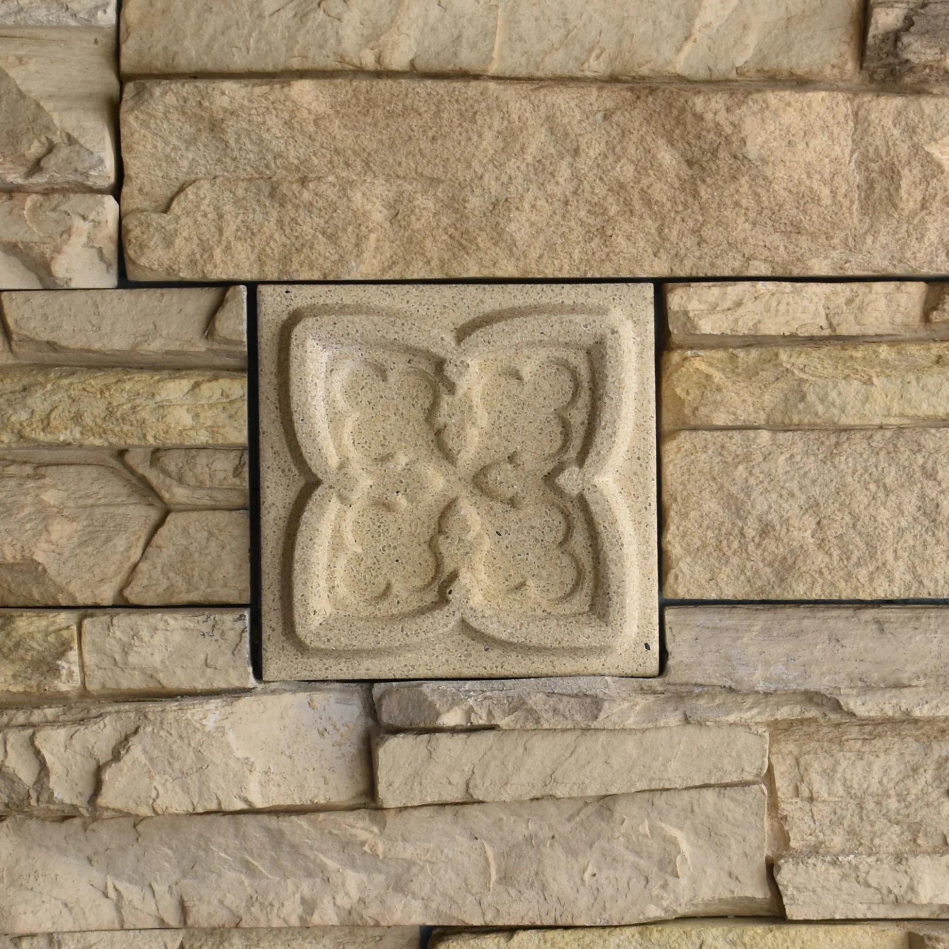 Foilate Bas-Relief Cast Stone Masonry Insert Wall Accent by Pineapple Grove Designs