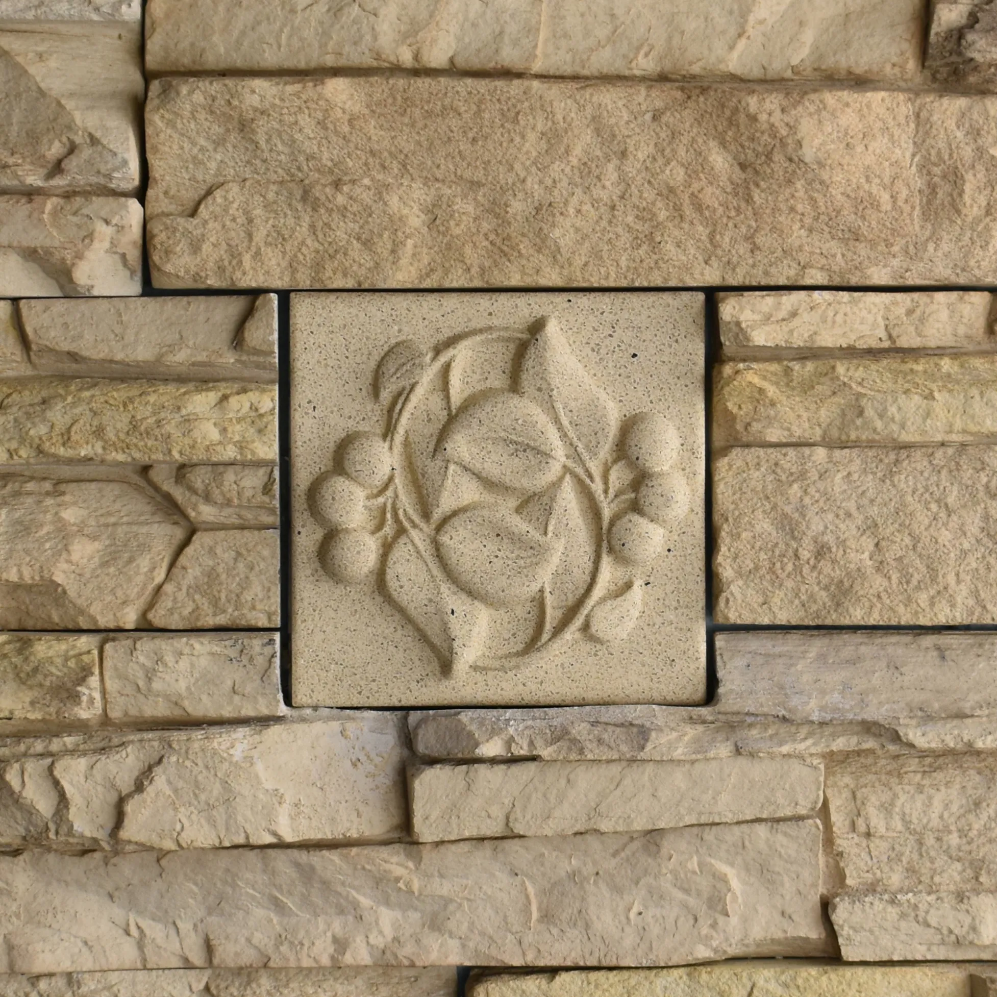Laurel Bas-Relief Cast Stone Masonry Insert Wall Accent by Pineapple Grove Designs