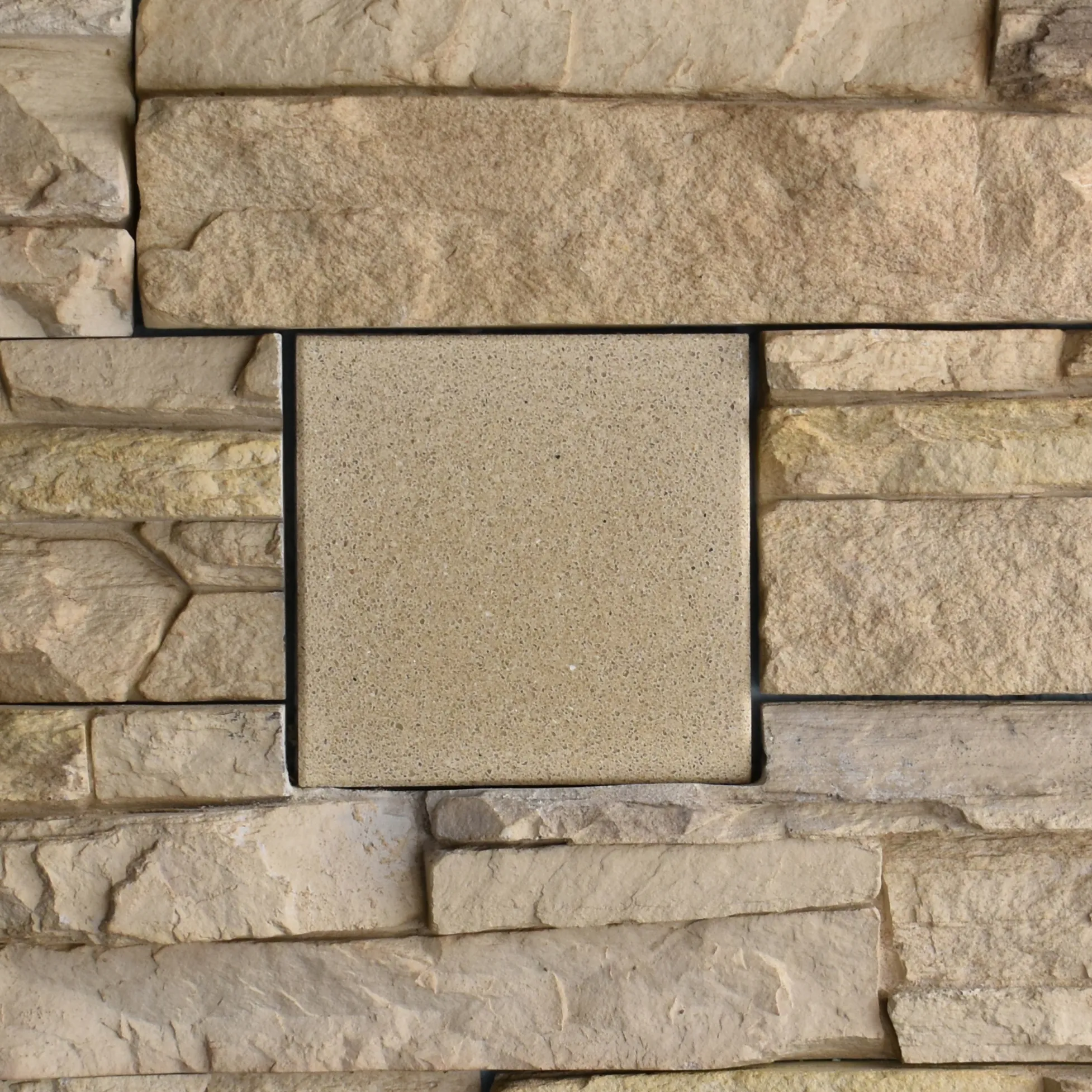 Blank Bas-Relief Cast Stone Masonry Insert Wall Accent by Pineapple Grove Designs