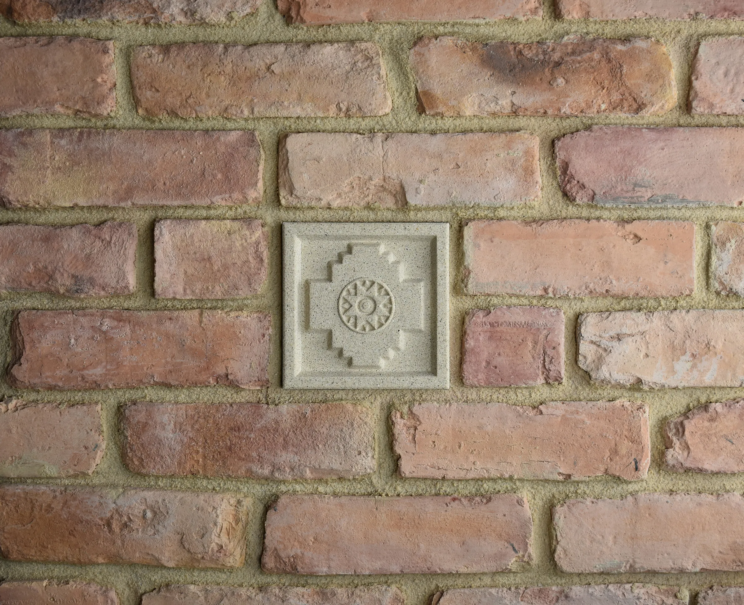 Santa Fe Cross Bas-Relief Cast Stone Masonry Insert Wall Accent by Pineapple Grove Designs