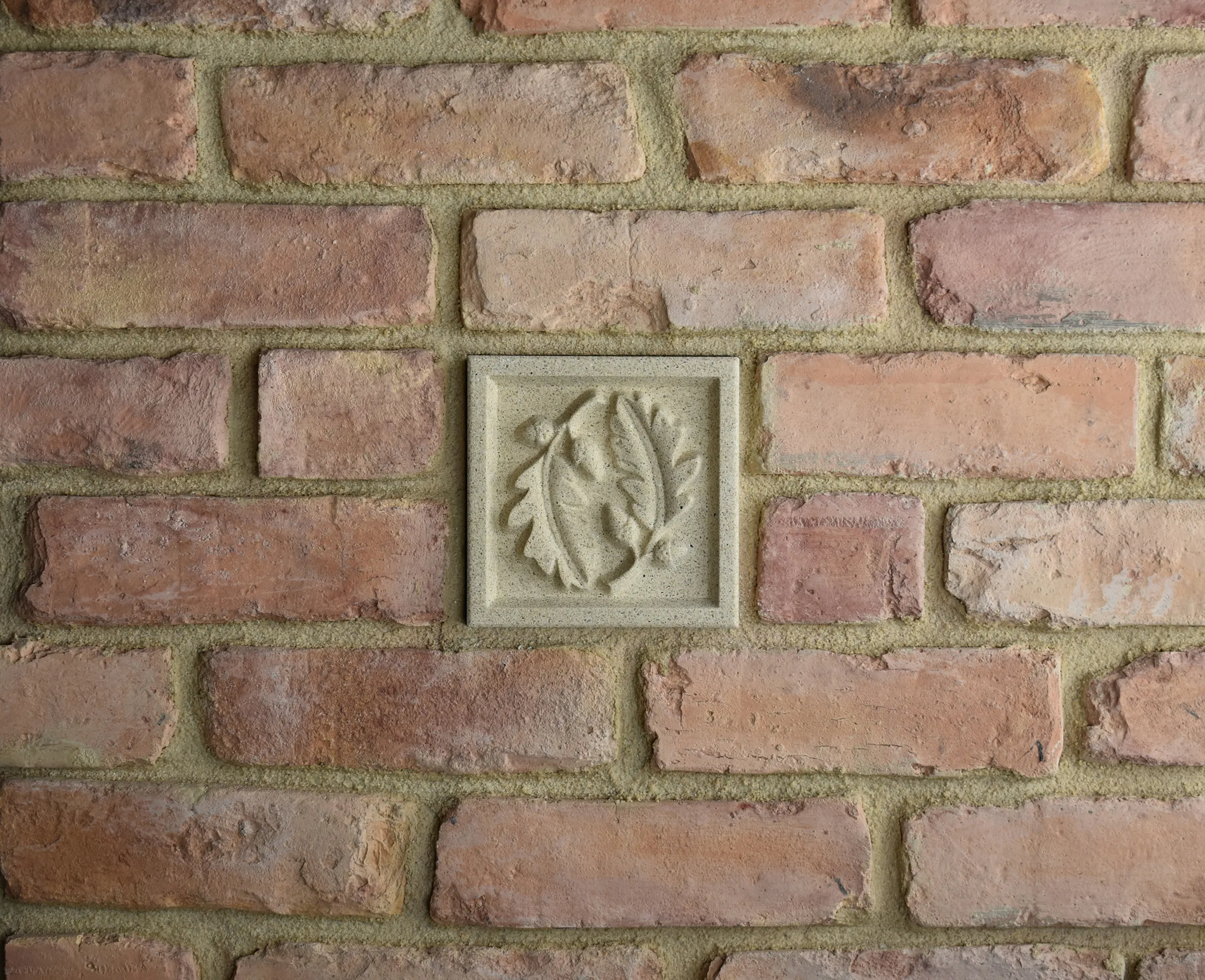 Oak Bas-Relief Cast Stone Masonry Insert Wall Accent by Pineapple Grove Designs
