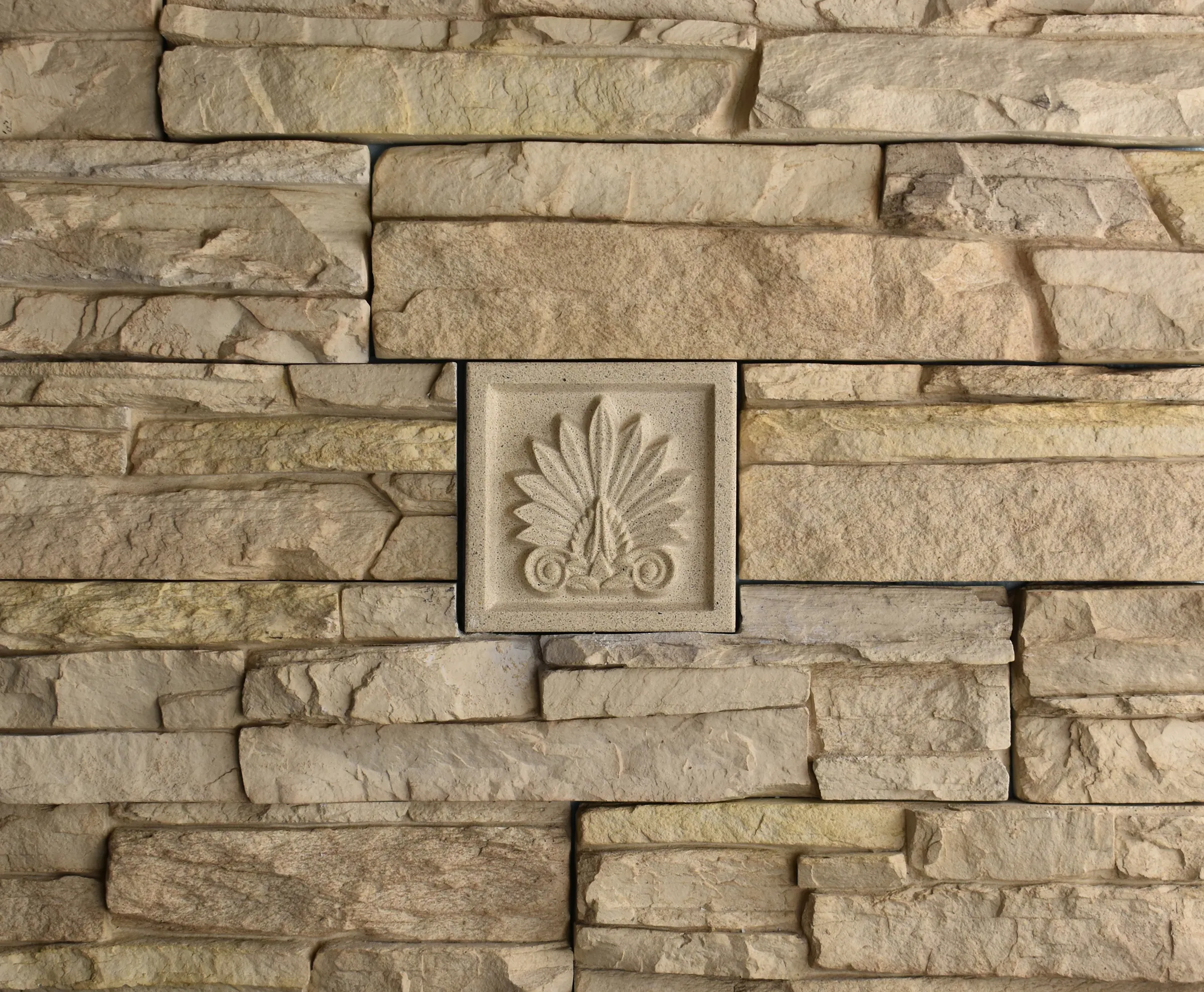 Anthemion Bas-Relief Cast Stone Masonry Insert Wall Accent by Pineapple Grove Designs
