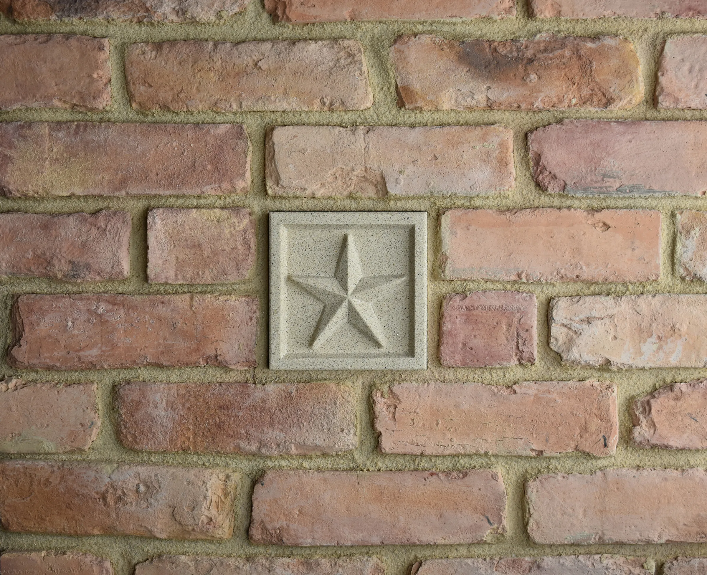 Star Bas-Relief Cast Stone Masonry Insert Wall Accent by Pineapple Grove Designs