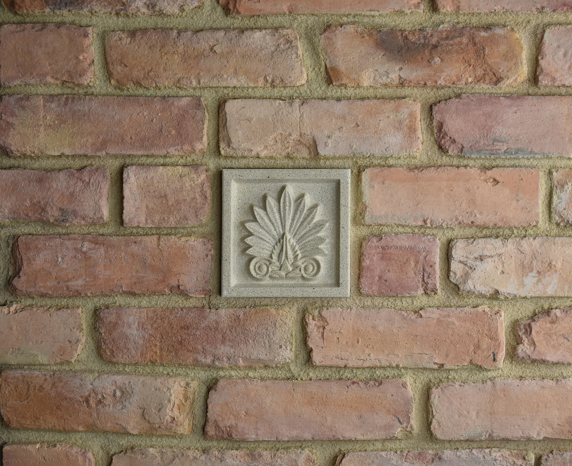 Anthemion Bas-Relief Cast Stone Masonry Insert Wall Accent by Pineapple Grove Designs
