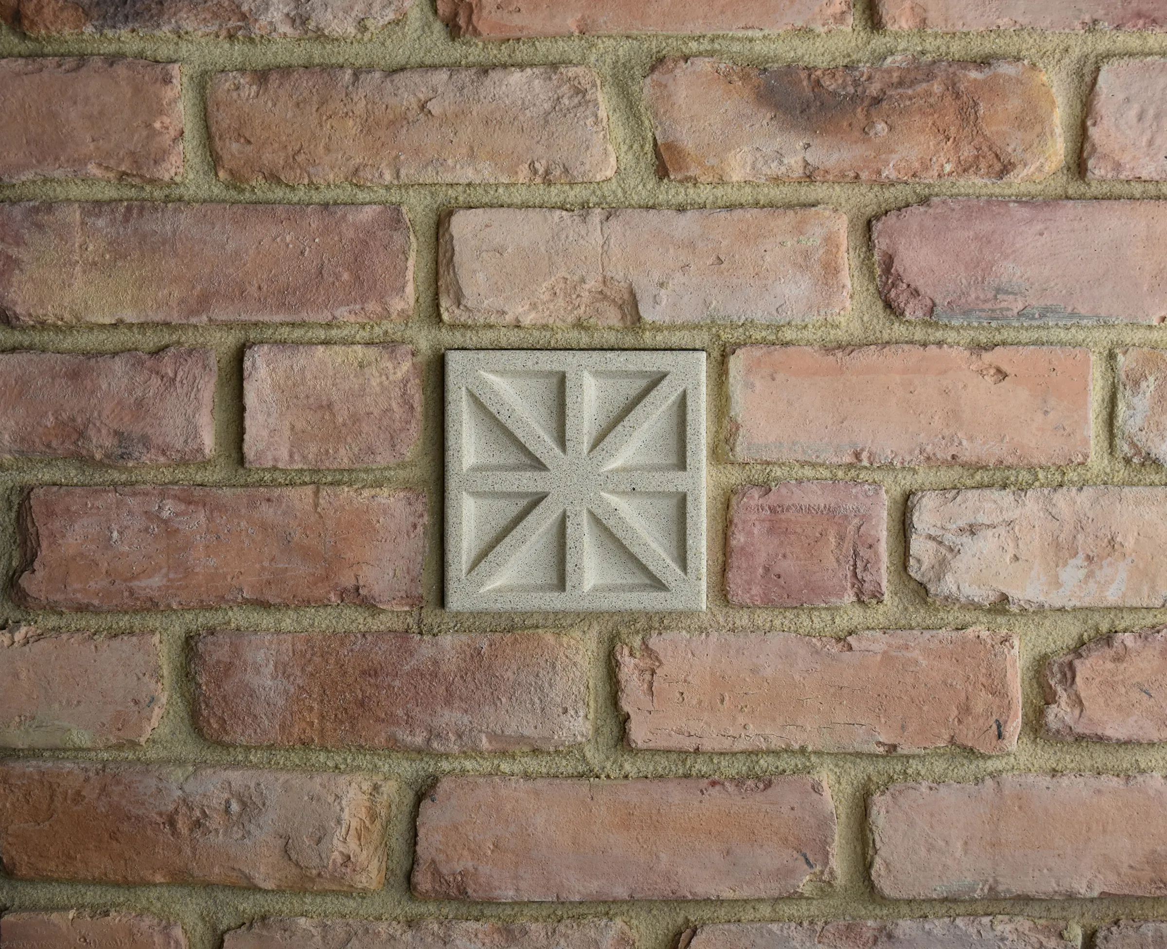 Cross & Jack Bas-Relief Cast Stone Masonry Insert Wall Accent by Pineapple Grove Designs
