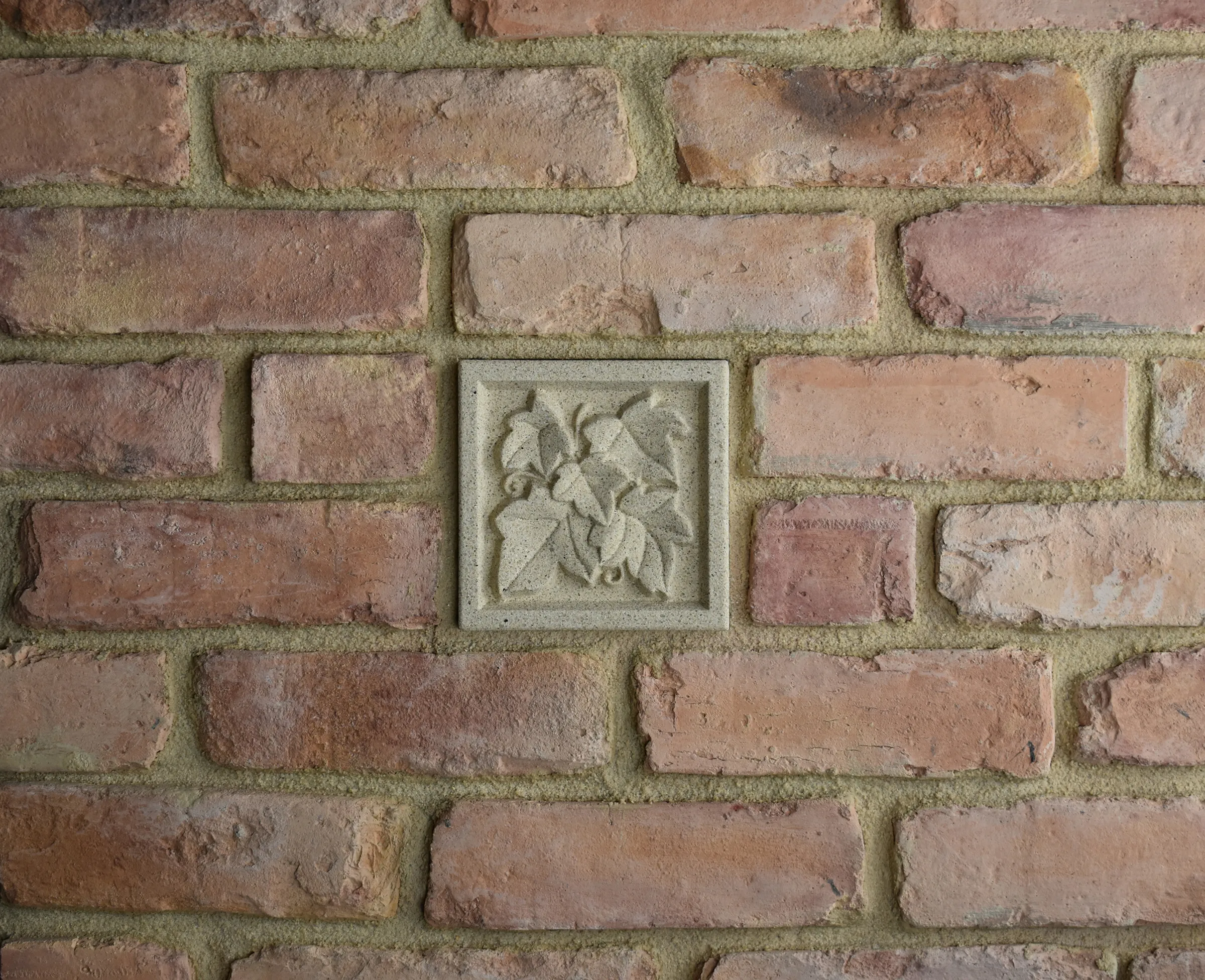 Grape Leaf Bas-Relief Cast Stone Masonry Insert Wall Accent by Pineapple Grove Designs