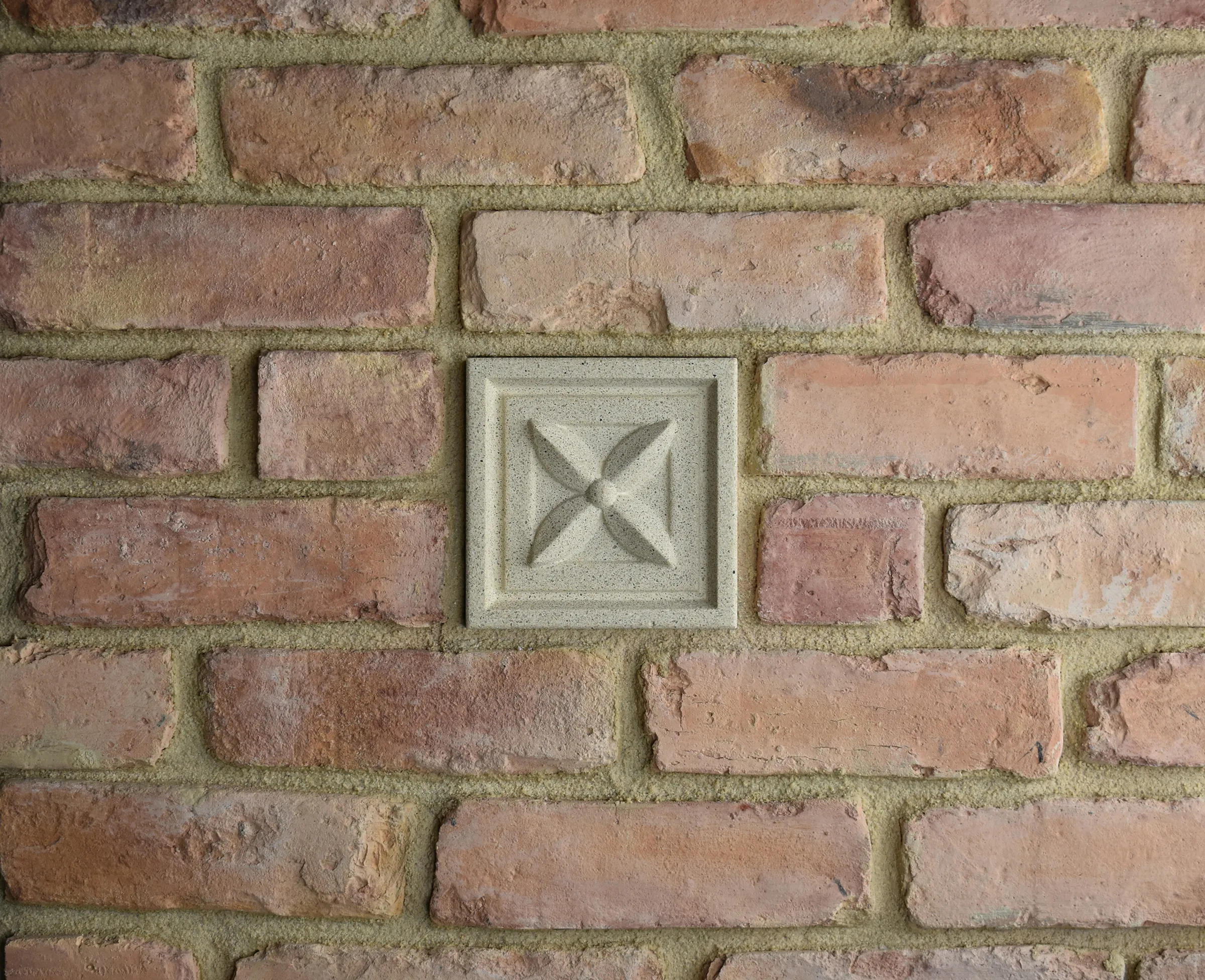 Dog Tooth Bas-Relief Cast Stone Masonry Insert Wall Accent by Pineapple Grove Designs