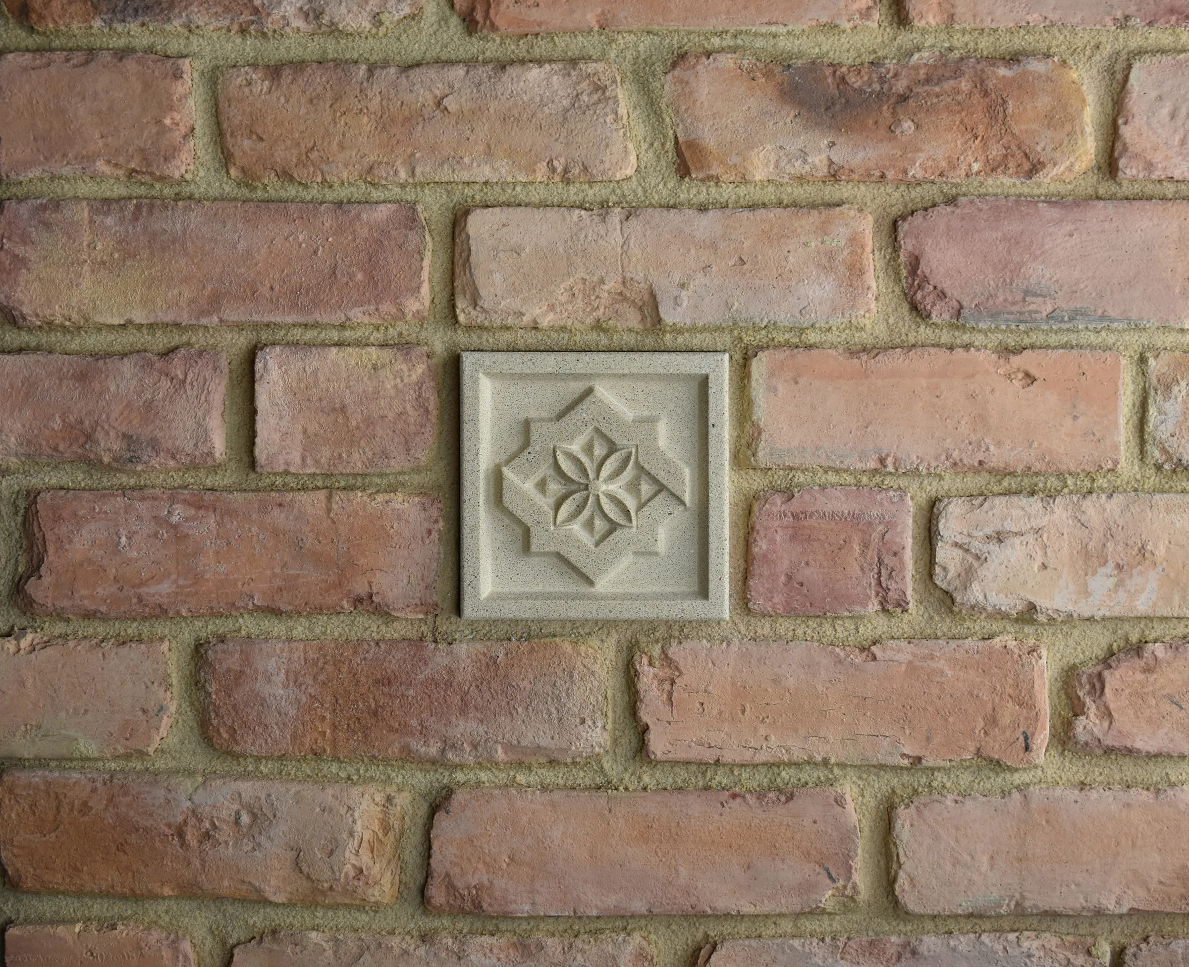 Arabesque Bas-Relief Cast Stone Masonry Insert Wall Accent by Pineapple Grove Designs
