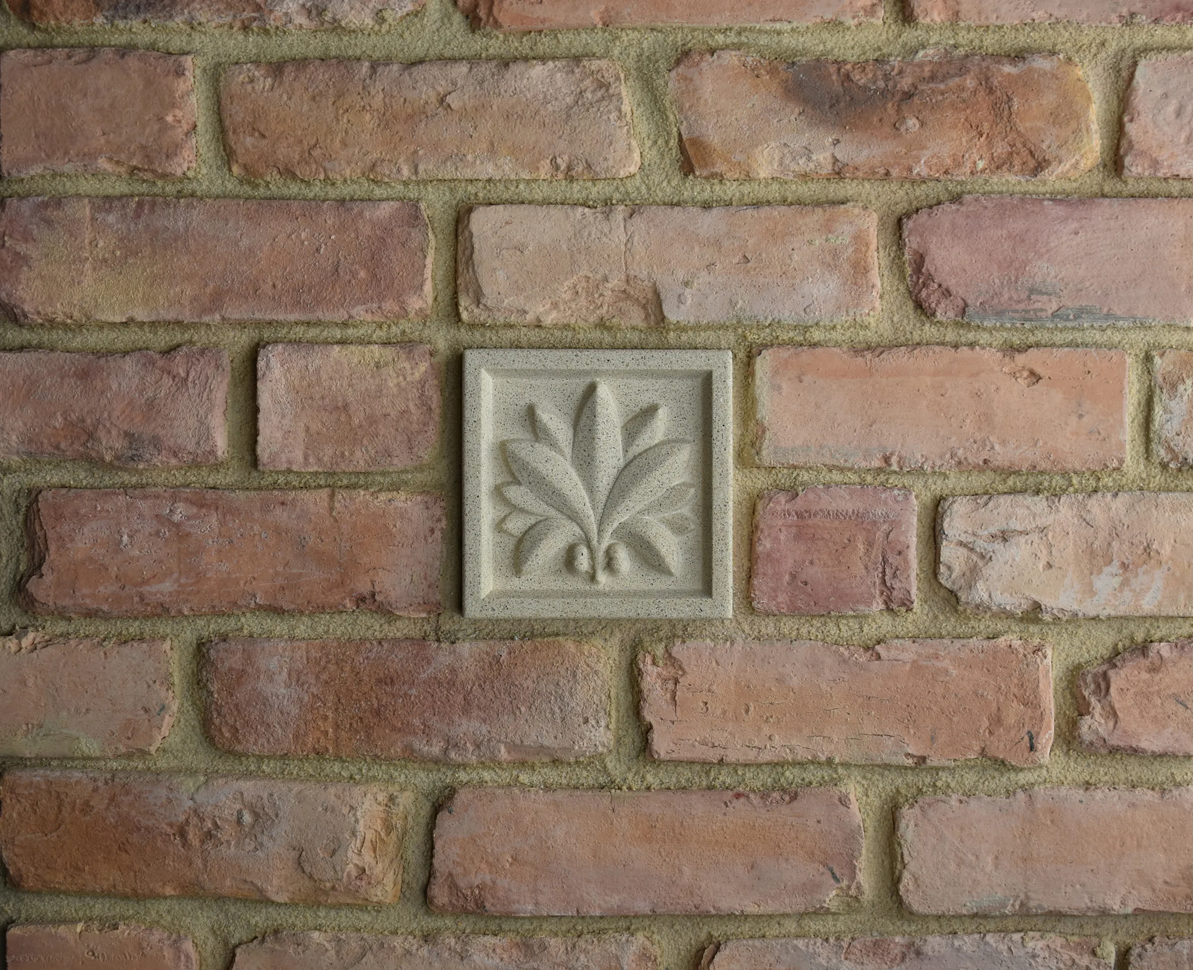 Bay Leaf Bas-Relief Cast Stone Masonry Insert Wall Accent by Pineapple Grove Designs
