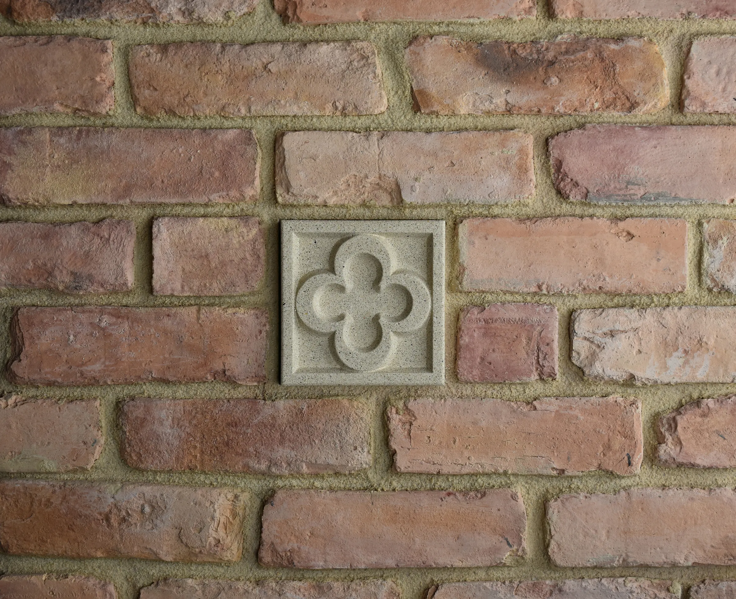Quatrefoil Bas-Relief Cast Stone Masonry Insert Wall Accent by Pineapple Grove Designs