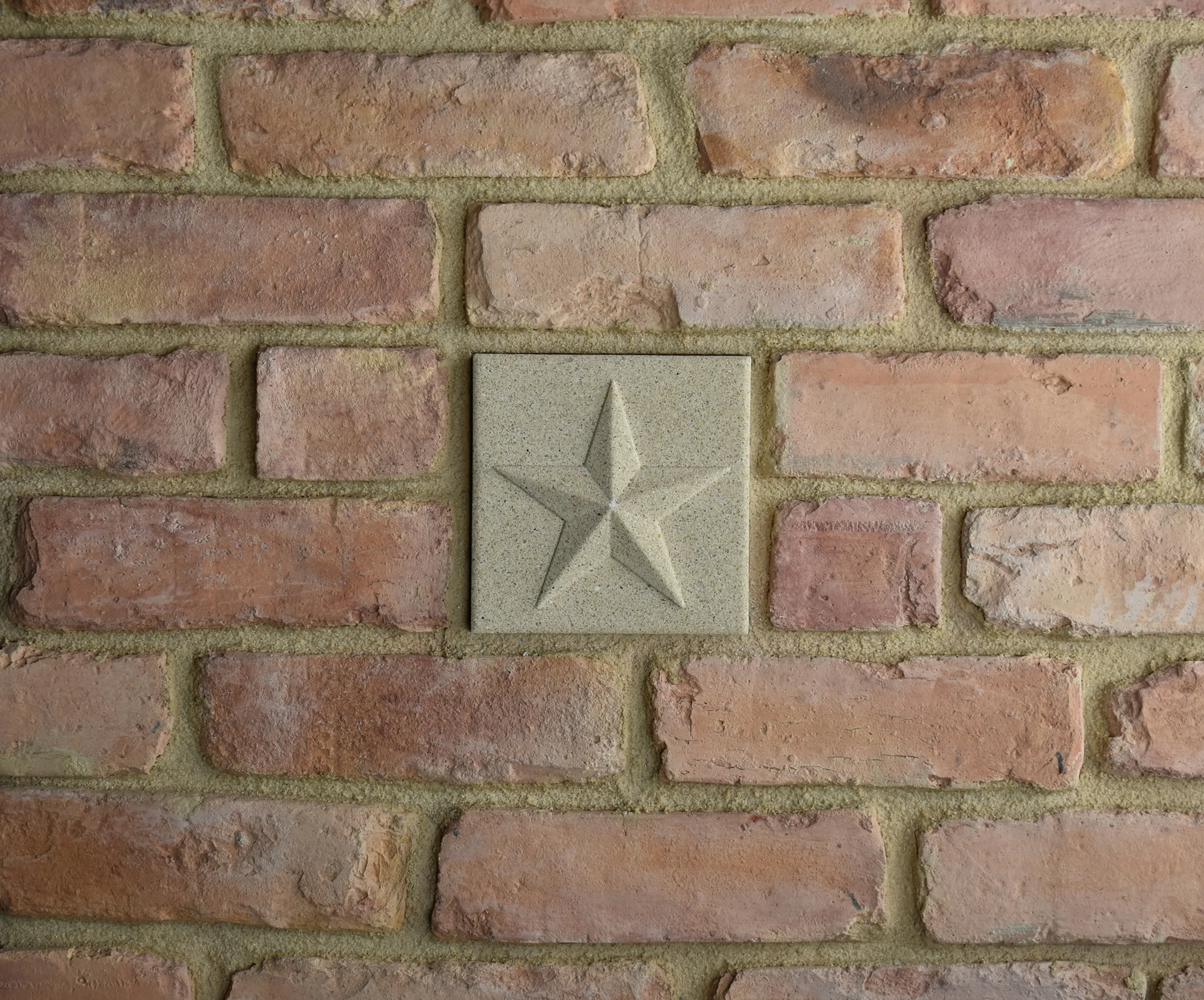 Star Bas-Relief Cast Stone Masonry Insert Wall Accent by Pineapple Grove Designs