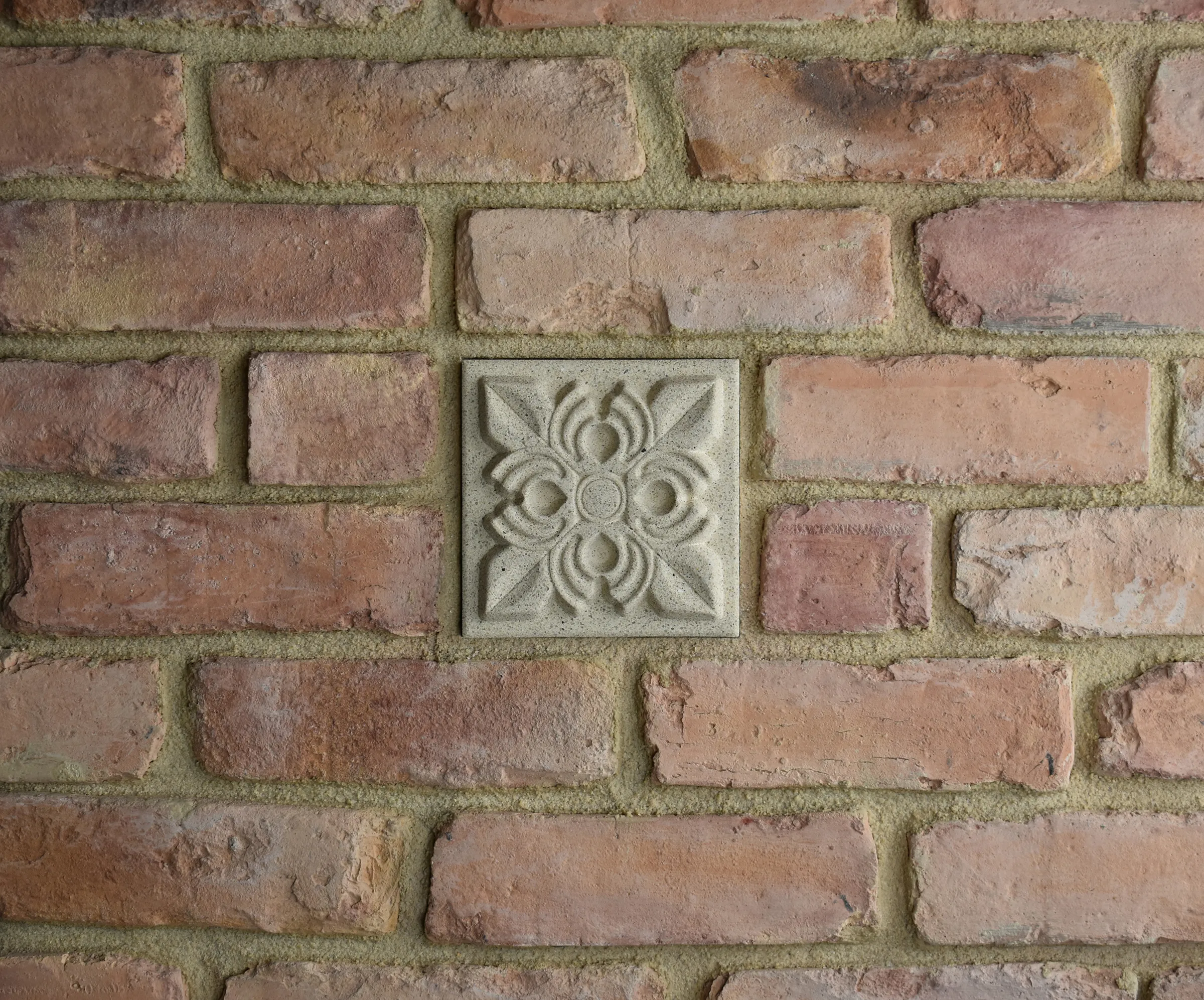 Leaf & Ball Bas-Relief Cast Stone Masonry Insert Wall Accent by Pineapple Grove Designs