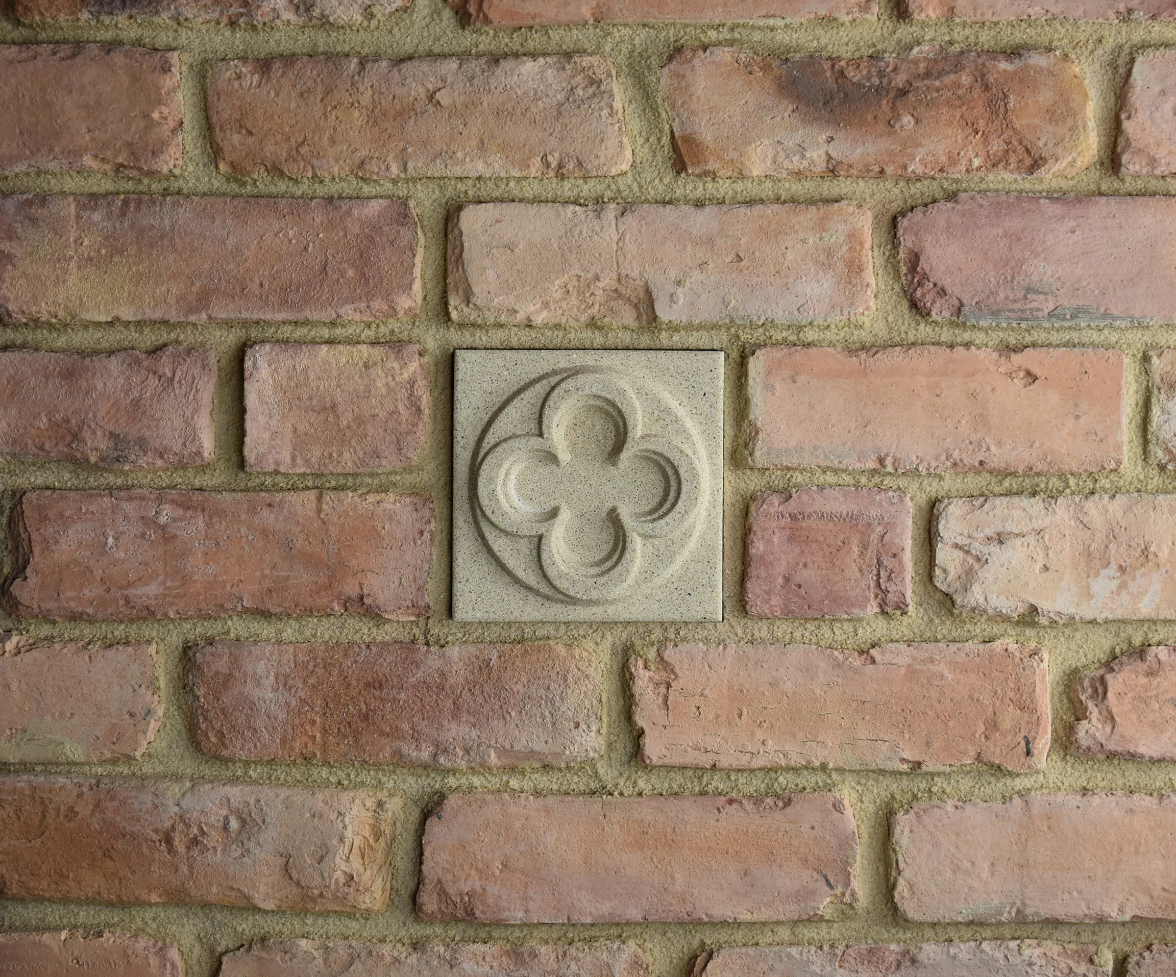 Quatrefoil Bas-Relief Cast Stone Masonry Insert Wall Accent by Pineapple Grove Designs