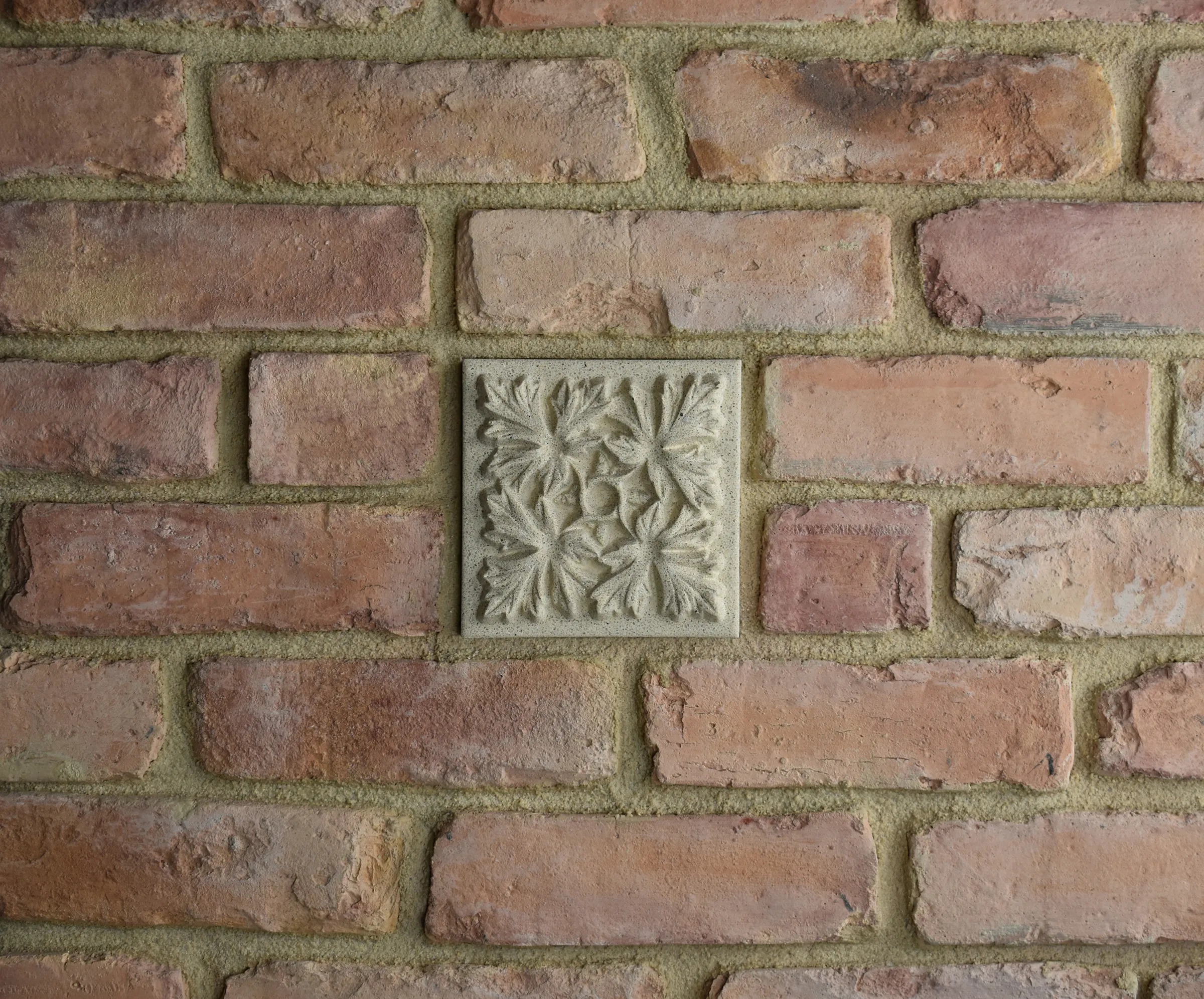 Four Leaf Bas-Relief Cast Stone Masonry Insert Wall Accent by Pineapple Grove Designs