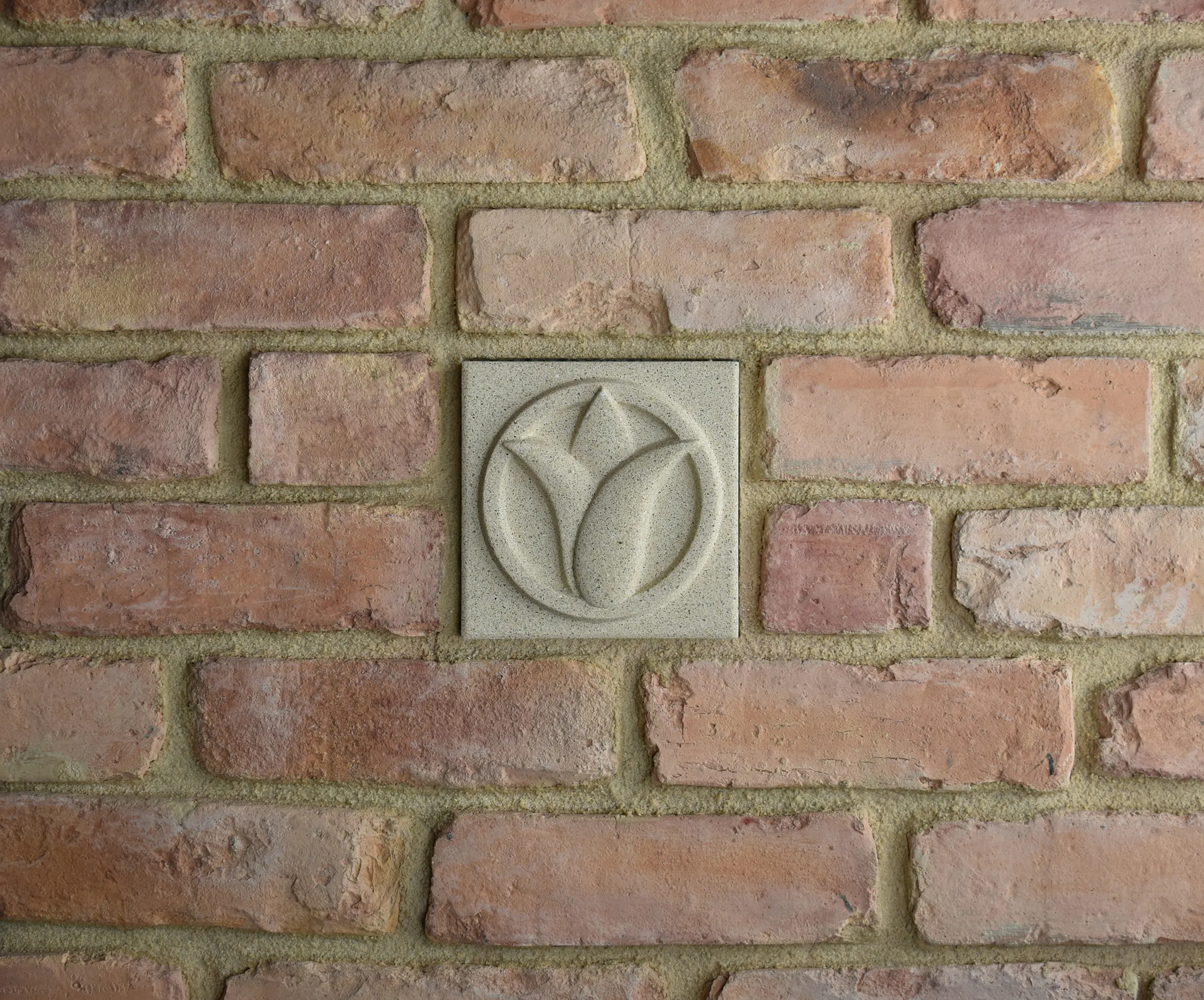 Tulip Bas-Relief Cast Stone Masonry Insert Wall Accent by Pineapple Grove Designs