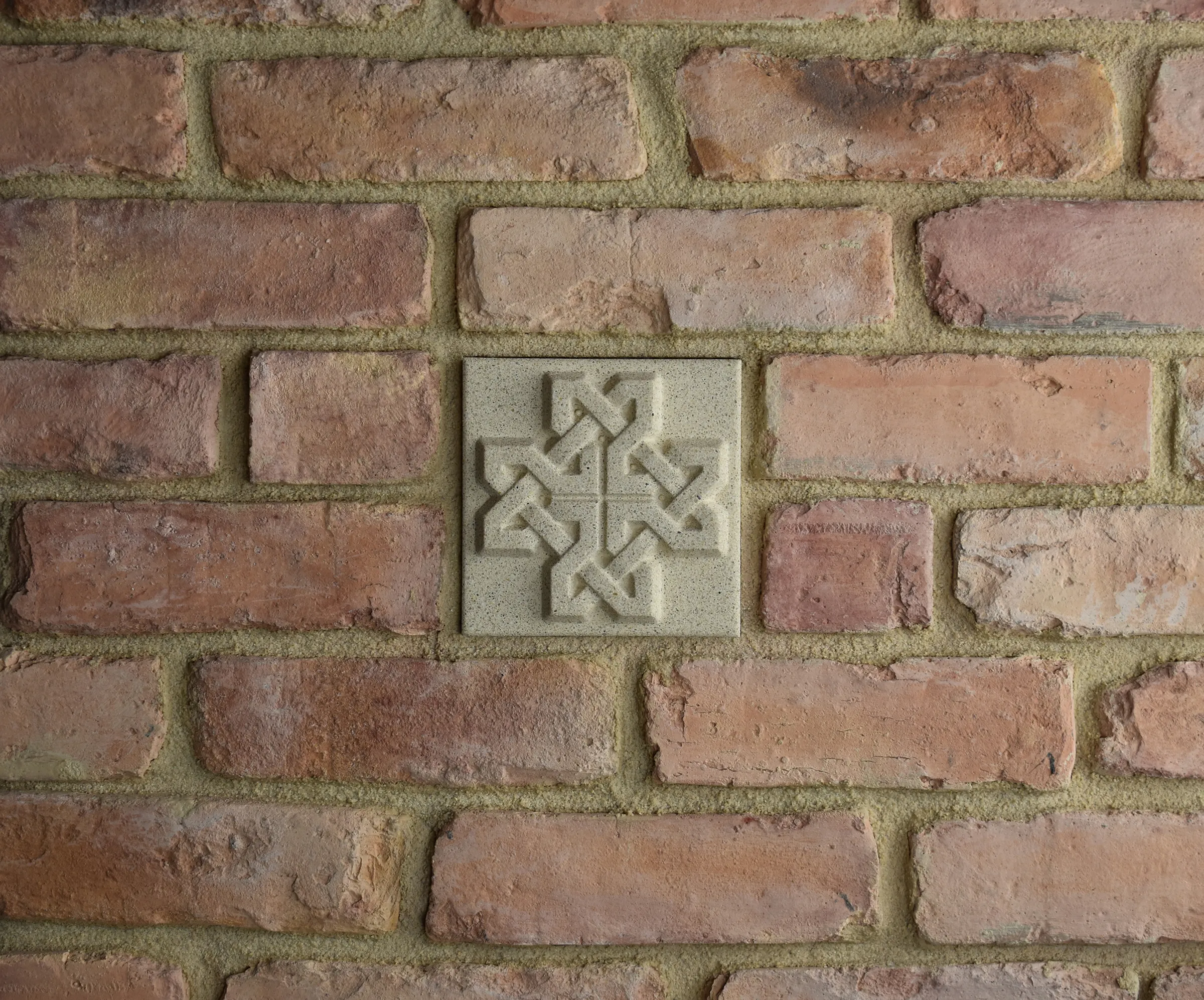 Fret Bas-Relief Cast Stone Masonry Insert Wall Accent by Pineapple Grove Designs