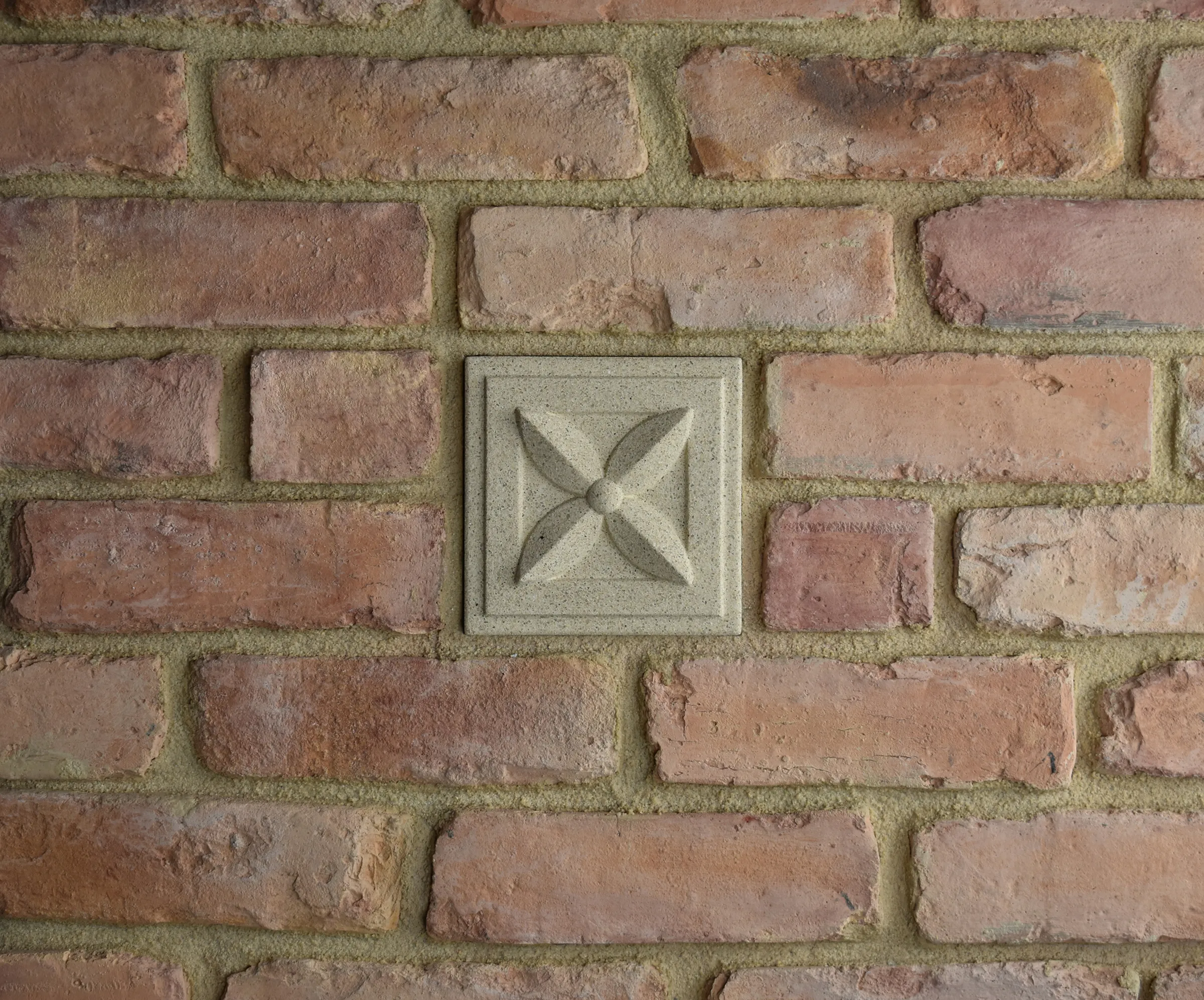 Dog Tooth Bas-Relief Cast Stone Masonry Insert Wall Accent by Pineapple Grove Designs