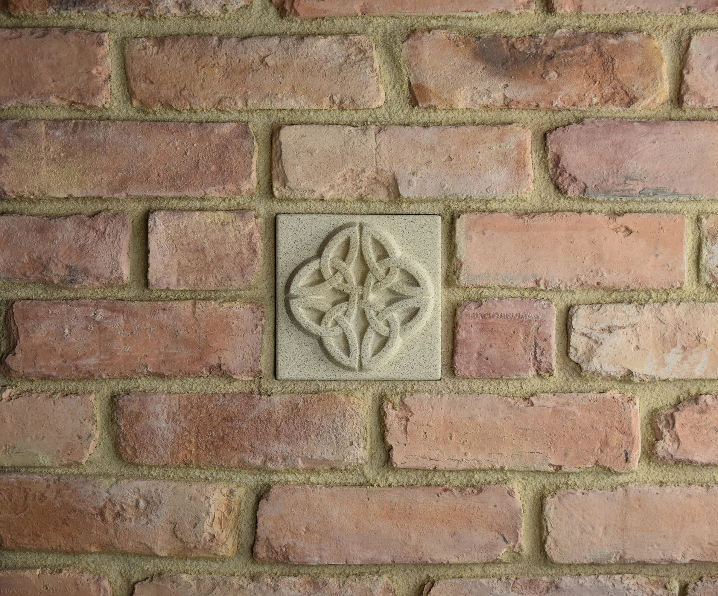 Celtic Knot Bas-Relief Cast Stone Masonry Insert Wall Accent by Pineapple Grove Designs