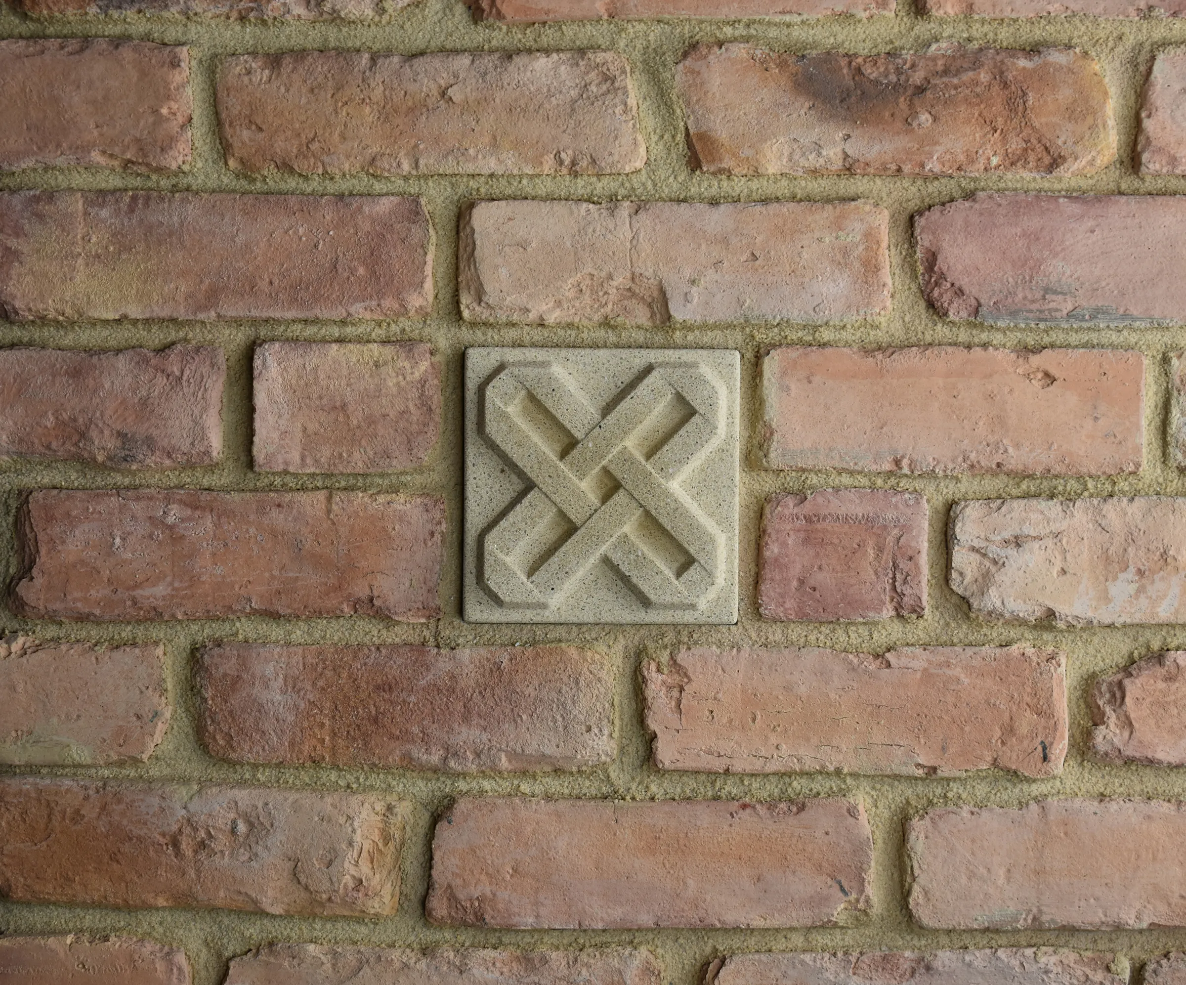 Interlace Bas-Relief Cast Stone Masonry Insert Wall Accent by Pineapple Grove Designs