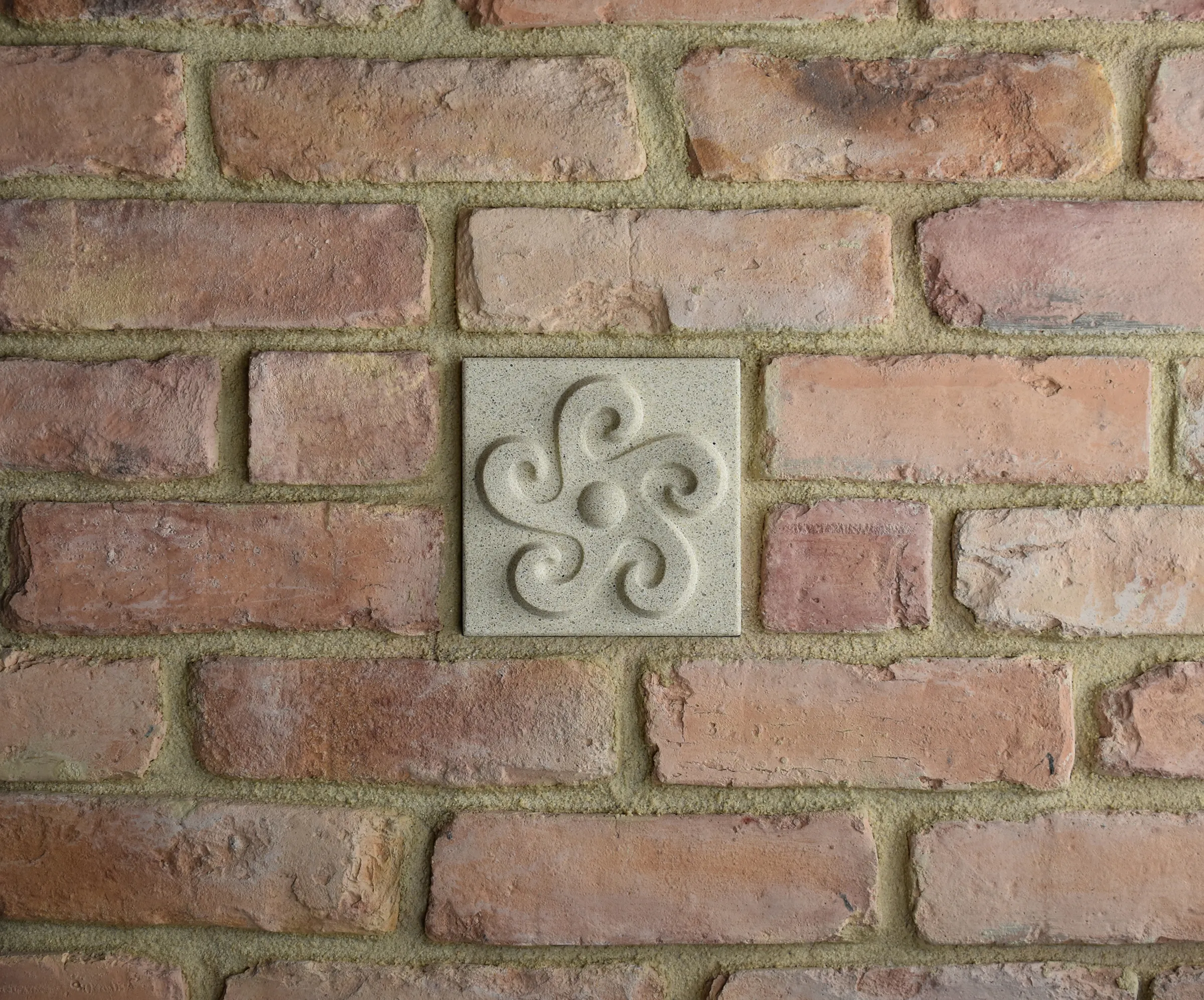 Vitruvian Wave Right Bas-Relief Cast Stone Masonry Insert Wall Accent by Pineapple Grove Designs