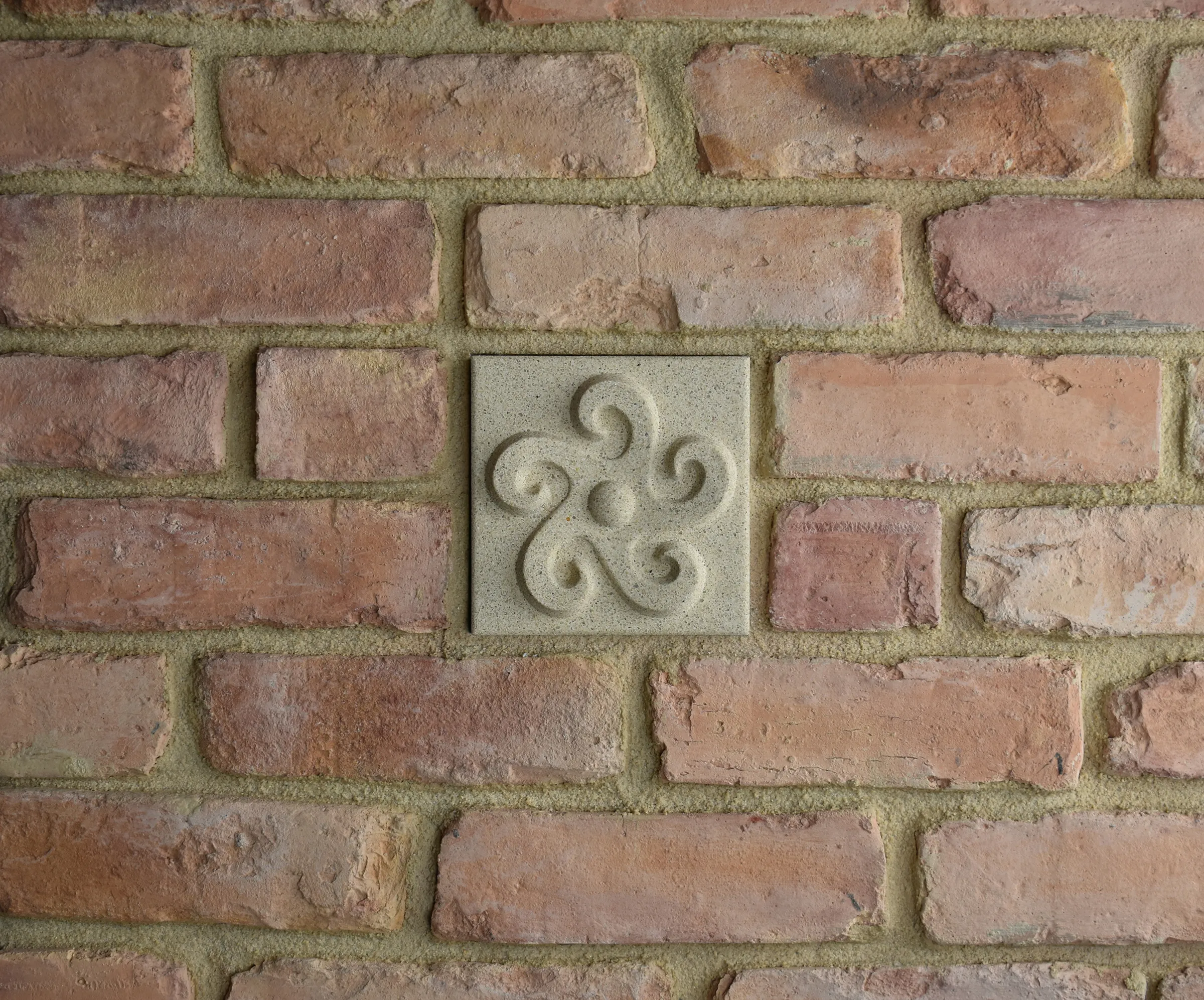 Vitruvian Wave Right Bas-Relief Cast Stone Masonry Insert Wall Accent by Pineapple Grove Designs