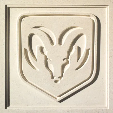 Frank Parra Dodge | Grapevine, TX | Architect: Schwob Building Corporation | Design(s) Shown: Dodge Ram Head Medallion