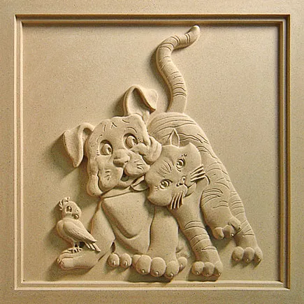 VCA Cerritos Animal Hospital | Cerritos, CA | Architect: Hatton Construction, Inc. | Design(s) Shown: Dove w/Olive Branch Medallion