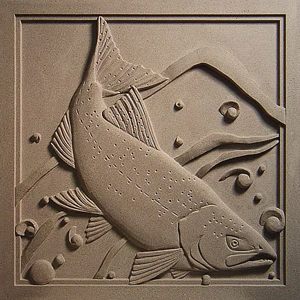 Seaward Middle School | Seward, AK | Architect: Seward Middle School | Design(s) Shown: Silver Salmon Medallion