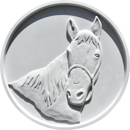 Homesteads of Saddlewood | Dade City, FL | D & J Concrete Pros. | Design(s) Shown: Horse Head | 44-3/8" Dia.