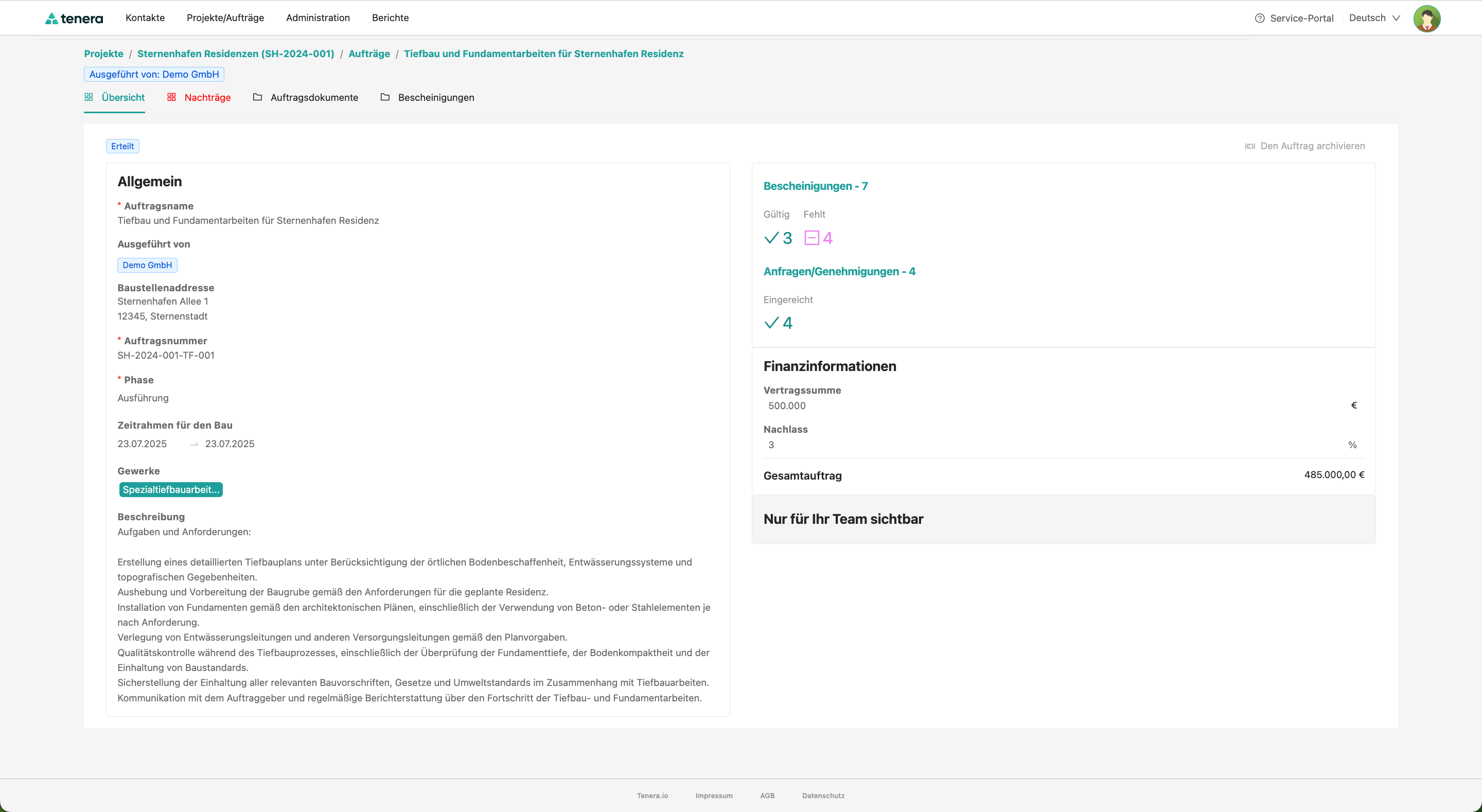 Dashboard mockup