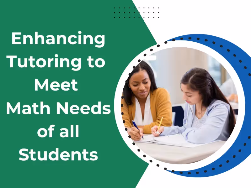 A woman writing on a piece of paper with the words "Enhancing Meetings with Students Who Have All the Needs of All Students" written above her. - Assistments - Formative Assessment Solutions