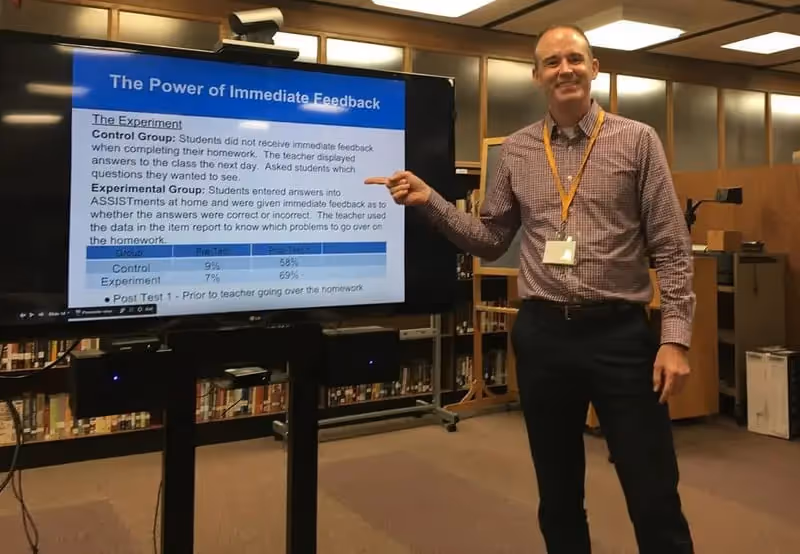 The ASSISTments Foundation is committed to providing high quality opportunities that support our teachers as they use ASSISTments and lead in their own classrooms and beyond. ASSISTments Ambassador Andrew Burnett spreads the word about ASSISTments across many platforms including his blog, social media and at national education conferences.