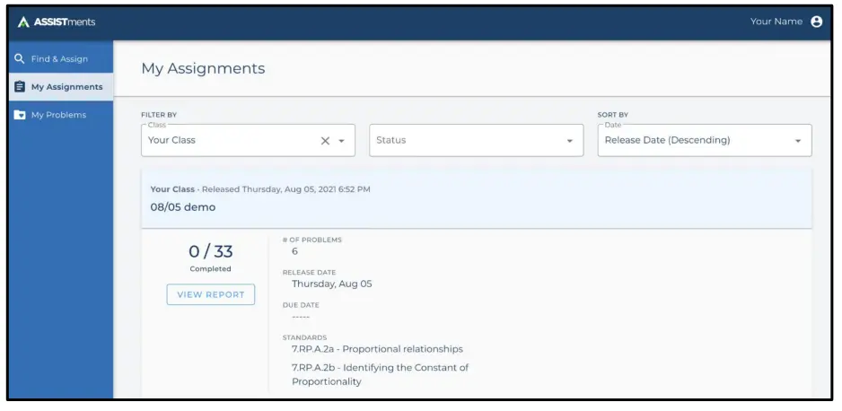 My Assignments Image