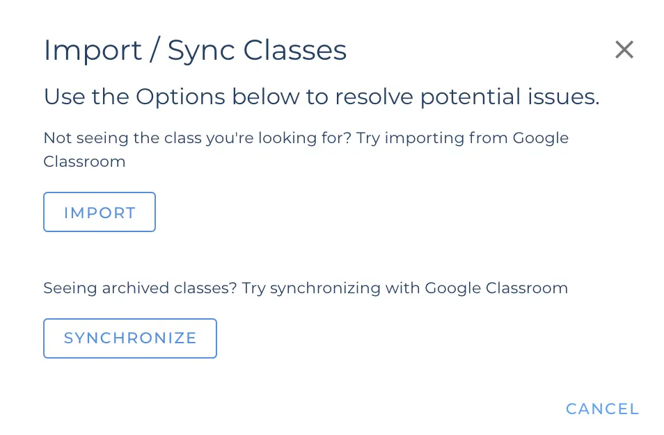 Next the co-teacher should choose Synchronize Image