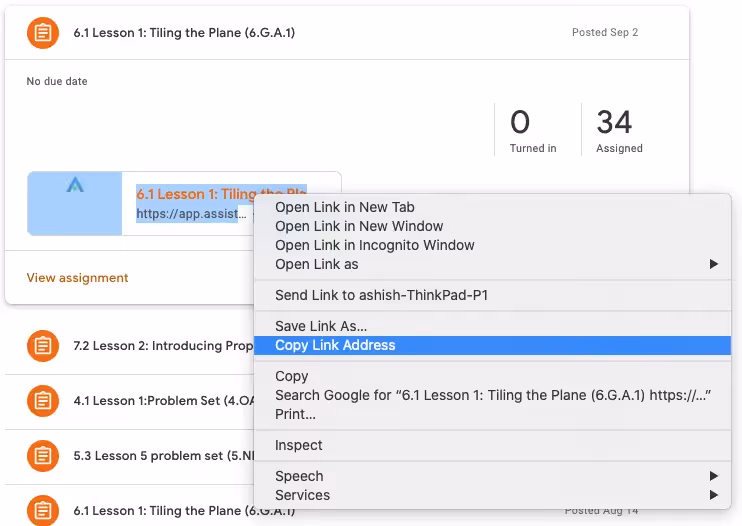 assignments you have created step image 2