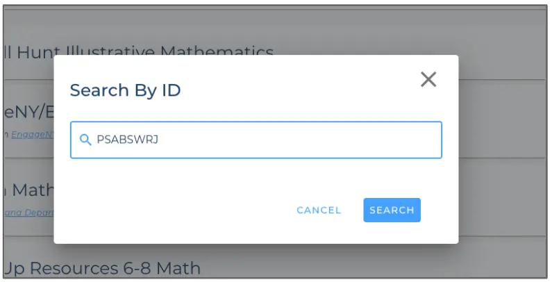 How do I look up a specific problem set in ASSISTments Image 2