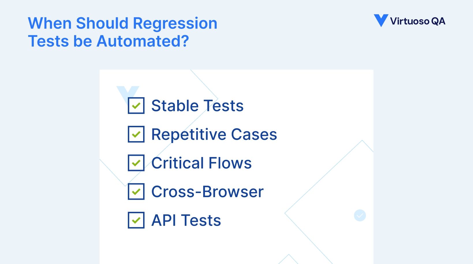 Automate regression testing
